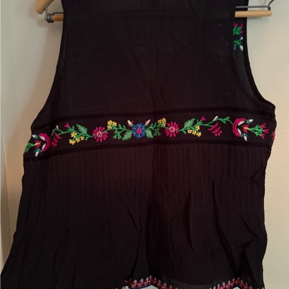 Maeve Embroidered Sleeveless Top vest small - Picture 7 of 7